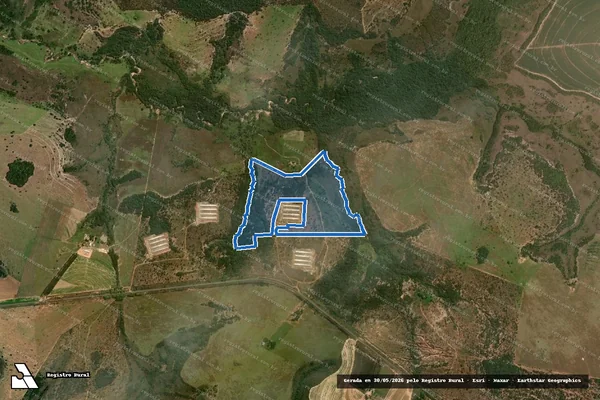 Imagem de satélite de Fazendas Araguaia e Babilônia, LD Agropecuária Araguaia - 001 em Mineiros - GO
