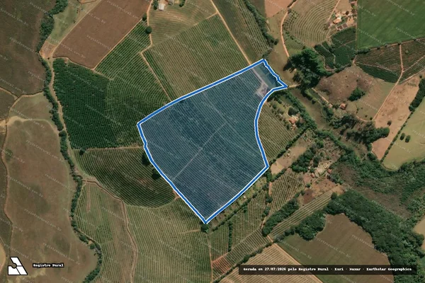 Imagem de satélite de SÍTIO RECANTO DOS PASSAROS - Parte 1 em Campanha - MG