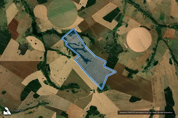 Imagem de satélite de FAZENDA SÃO BENTO - Gleba 02 em Palmeiras de Goiás - GO