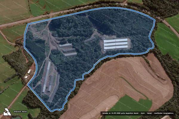 Imagem de satélite de GRANJA RECANTO, PARTE DA FAZENDA SANTO ANTONIO DO PATO BRANCO - Parte 1 em Mariópolis - PR