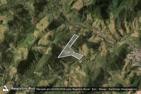 Imagem de satélite de SÍTIO GAVIÃO - Area 01 em Alfredo Chaves - ES