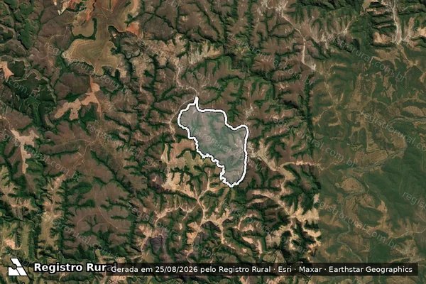 Imagem de satélite de FAZENDA FRAGATA OU NAU DE GUERRA - Parcela 1 em Tiros - MG
