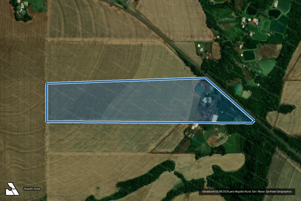 Imagem de satélite de Lote Rural n° 44 Remanescente-B, Gleba n° 8.1, Rio Azul Piqueroby - Parte 1 em Palotina - PR