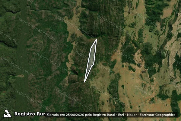 Imagem de satélite de FAZENDA SÃO VICENTE - PARCELA 04B em Bodoquena - MS