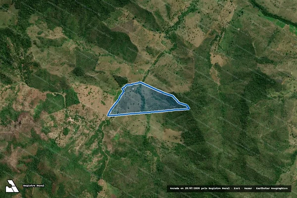 Imagem de satélite de FAZENDA PALESTINA - Parte 2 em Caatiba - BA
