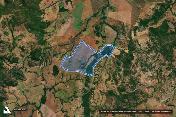 Imagem de satélite de FAZENDA GUARDA - MOR, lugar denominado FAZENDA MORRO DAS PEDRAS - 002 em Jaupaci - GO