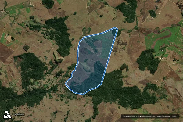 Imagem de satélite de Fazenda do Baú - Parte 1 em São Francisco de Paula - RS