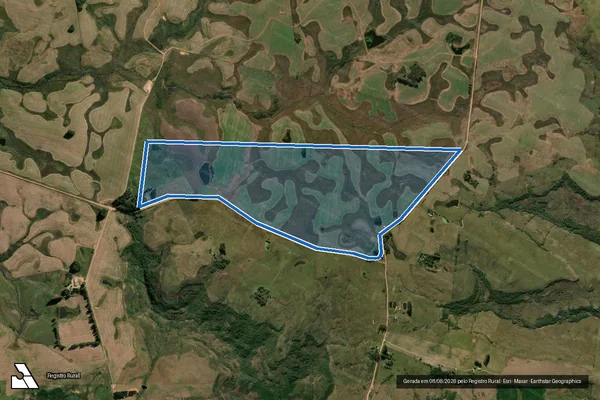 Imagem de satélite de Agropecuária Rio Negro ll - Parte 3 em Hulha Negra - RS