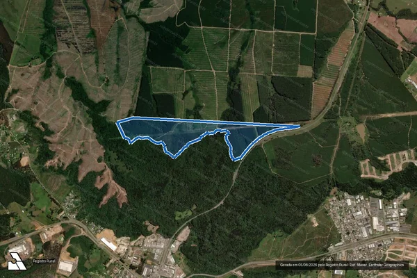 Imagem de satélite de FAZENDA DO ESPIGAO - Matrícula 22208 em Lages - SC