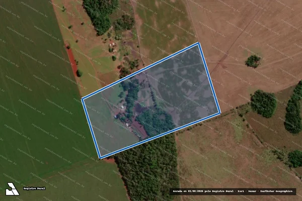 Imagem de satélite de Sítio Faxinal ? Quinhão 04 - Parte 6 em Itaporã - MS