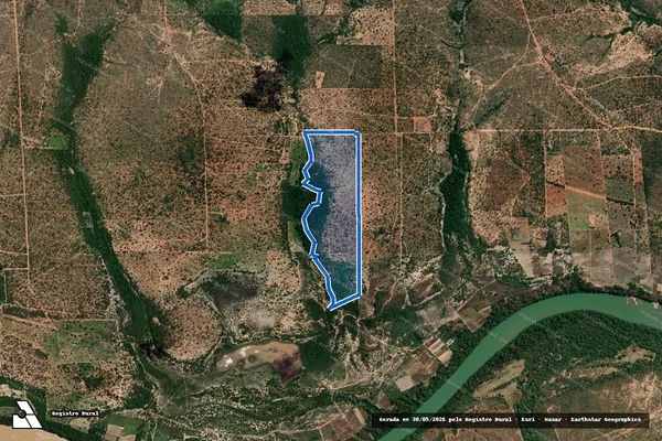 Imagem de satélite de PA DAS PEDRAS  ? LOTE 35 - Parte 1 em Brasilândia de Minas - MG