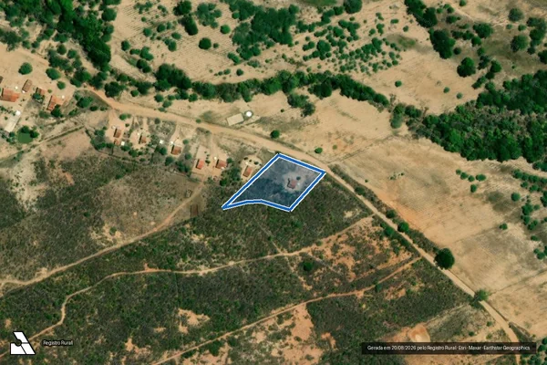 Imagem de satélite de FAZENDA SANTA CRUZ - Parte 13 em São José do Belmonte - PE