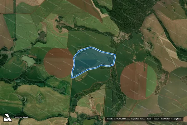 Imagem de satélite de FAZENDA CACHOEIRA - Gleba 8 em São Sebastião da Amoreira - PR