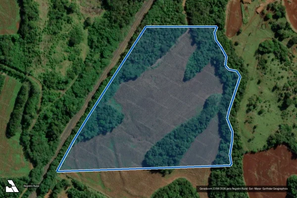 Imagem de satélite de LOTE RURAL N°23 DO 27° PERIMETRO DA FAZENDA BRITANIA - Gleba LOTE RURAL N°23/B em Mercedes - PR
