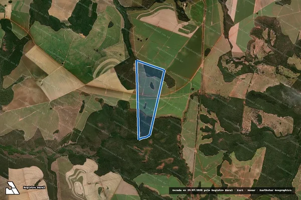 Imagem de satélite de FAZENDA BABILÔNIA L. D. MORRINHOS, BAIXADÃO E QUEIXADA - GLEBA - 04 em Mineiros - GO