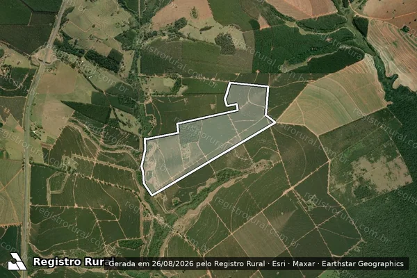 Imagem de satélite de Fazenda Itamarati - Matrícula 3769 em Paulistânia - SP
