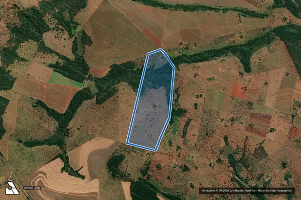 Imagem de satélite de Fazenda Santa Luzia - Parte 1 em Campina Verde - MG