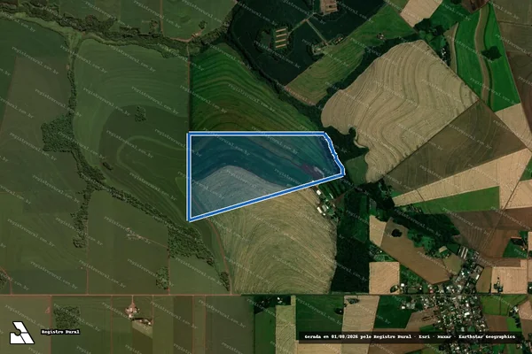 Imagem de satélite de Lote Rural nº 55/56/57, integrante da 2º Parte, do 30º Perímetro da Fazenda Britânia - Parte 1 em Toledo - PR