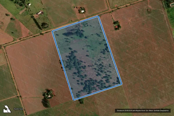 Imagem de satélite de P.A. SÃO PEDRO - Lote 144 em Sidrolândia - MS