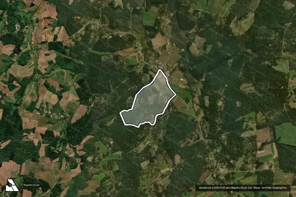 Imagem de satélite de AREA A PARCELAR 02 - Matrícula 53.132 em Campo Alegre - SC