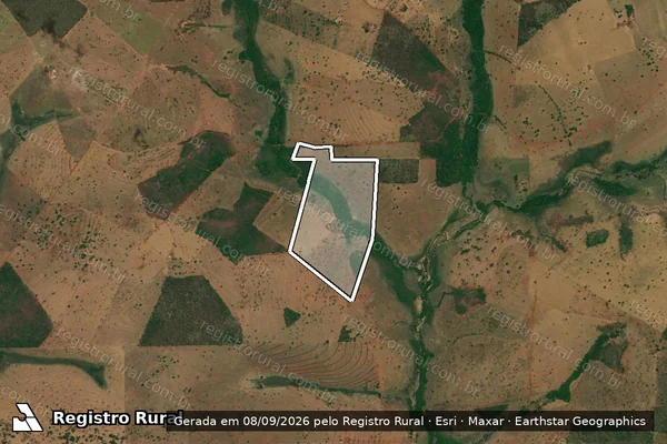 Imagem de satélite de FAZENDA BARREIRO ARANTES - Parte 1 em Campina Verde - MG