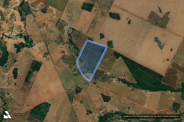Imagem de satélite de Fazenda Onça Mutum e Serra - 001 em Santa Fé de Goiás - GO
