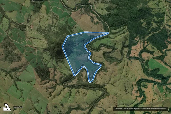 Imagem de satélite de FAZENDA SANTA CLARA  - Parte 1 em Santo Antônio da Platina - PR
