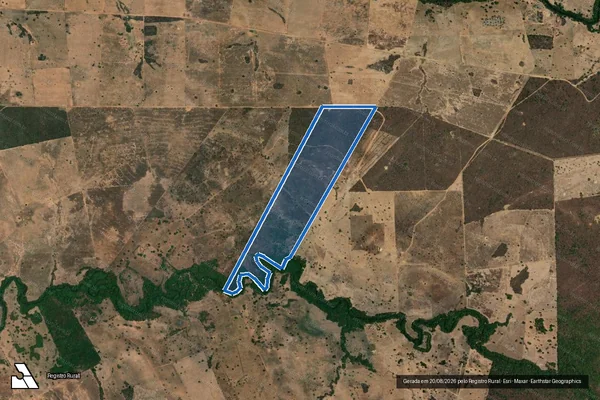 Imagem de satélite de Fazenda Larga da Cachoeira - Quinhão n° 13 - Parte 2 em São Domingos - GO