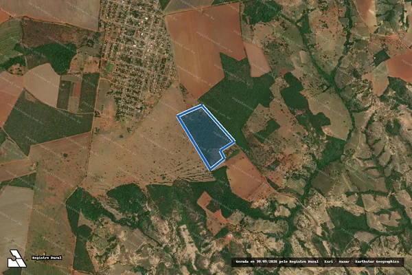 Imagem de satélite de FAZENDA PALMITAL - ÁREA DESMEMBRADA 01 em Cabeceira Grande - MG