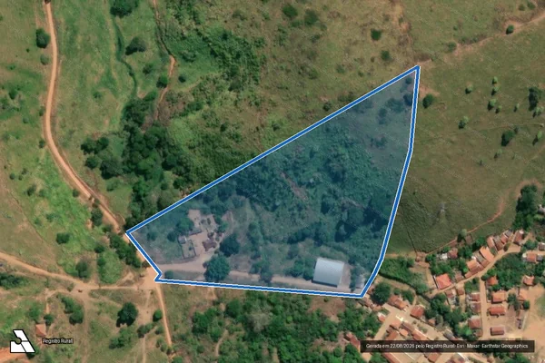 Imagem de satélite de FAZENDA FORTALEZA - Gleba MATRICULA 10826 em Jampruca - MG