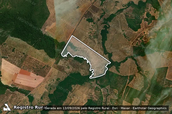 Imagem de satélite de FAZENDA SOL NASCENTE V- Parte dos Lotes 66, 67 ,70 e 71, do Loteamento Água Bonita, Fl. 02 - Parte 1 em Araguaçu - TO