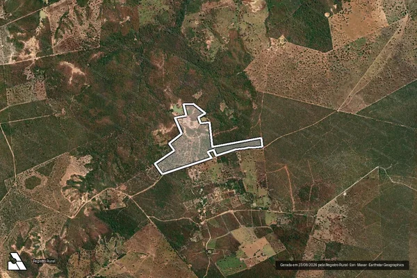 Imagem de satélite de FAZENDA CONTENDAS OU TAPERA - GLEBA 01 em São Francisco - MG