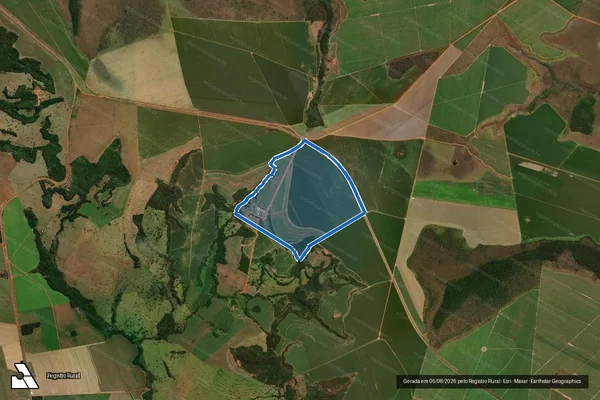 Imagem de satélite de FAZENDA_SANTO_ANTONIO_DOS_DOIS_CORREGOS_L_D_FAZENDA_BOM_JESUS_GLEBA 05 - Lote 02 em Costa Rica - MS