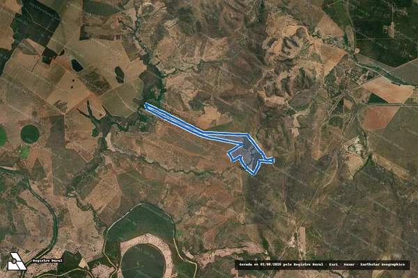 Imagem de satélite de FAZENDA CHAPADA CORRENTE  - FAZENDA CHAPADA CORRENTE em Jequitaí - MG