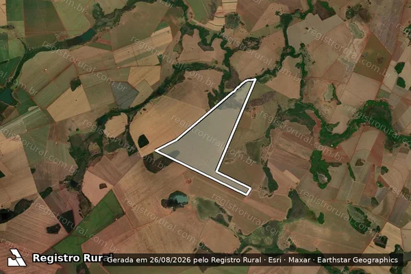 Imagem de satélite de FAZENDA MONJOLO - Parte 1 em Turvelândia - GO
