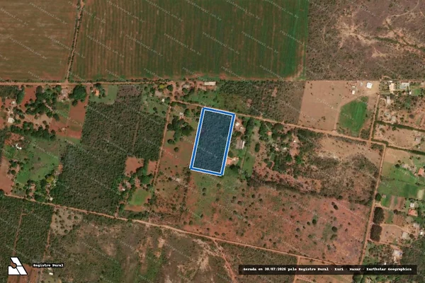 Imagem de satélite de UMA PARTE DE TERRA, denominada área n° 25 (vinte e cinco) na Fazenda BONSUCESSO - 001 em Brasília - DF