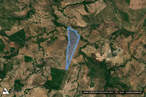 Imagem de satélite de FAZENDA BUCANIA - GLEBA 01 em Santa Terezinha de Goiás - GO