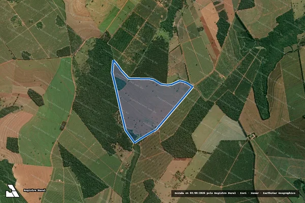 Imagem de satélite de Fazenda Nova Floresta - Área 01 em Ubirajara - SP