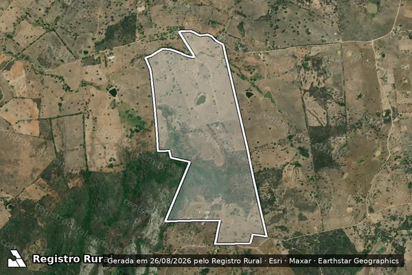 Imagem de satélite de SITIO SERRA DO PEDRO - 01 em Lagoa do Ouro - PE