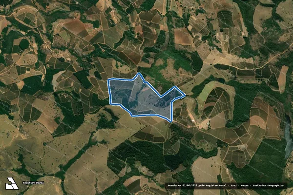 Imagem de satélite de Fazenda Cabeceira d agua - Parte 1 em Camacho - MG