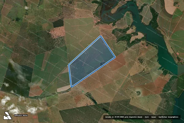 Imagem de satélite de FAZENDA BÁLSAMO OU CÓRREGO DAS ALMAS - GLEBA 03 em Itajá - GO