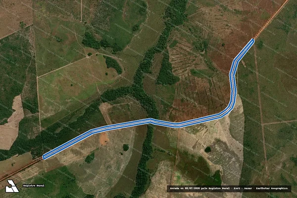 Imagem de satélite de RODOVIA FEDERAL ? BR 242 - RODOVIA - BR 242 em São Félix do Araguaia - MT