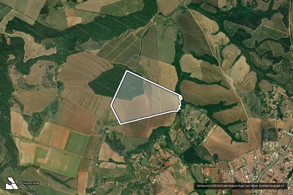 Imagem de satélite de Gleba B - Matricula 41.487 Gleba 1 em Capela do Alto - SP