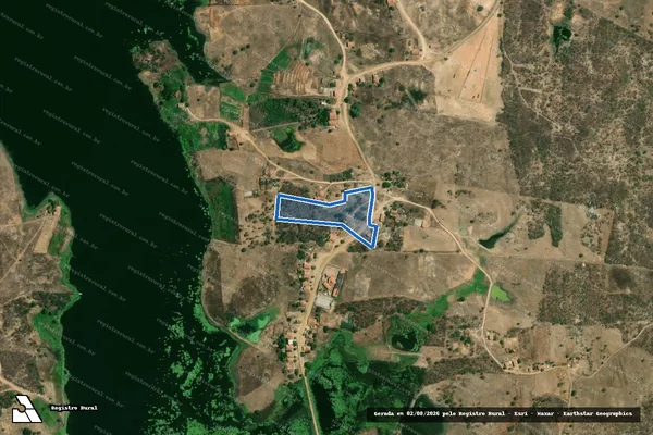 Imagem de satélite de SITIO IPUEIRAS ? LOTE 2257 - Parte 1 em Jaguaribe - CE