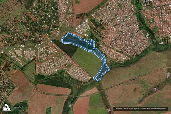 Imagem de satélite de Faz. São Bento e Douradinho ? Gleba B1 - GLEBA SBA4 em Uberlândia - MG