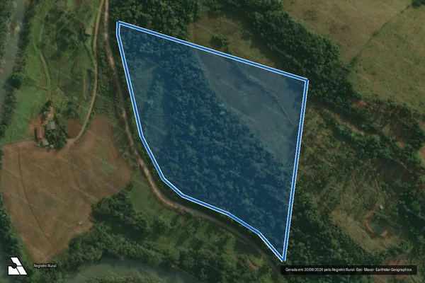 Imagem de satélite de Parte do Lote Rural n° 124 - C - PARTE 01 em Bandeirante - SC
