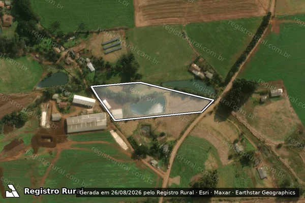 Imagem de satélite de Lote Rural nº 113 A - Gleba 6 - Imóvel Tracutinga - PARTE 2 em Dionísio Cerqueira - SC