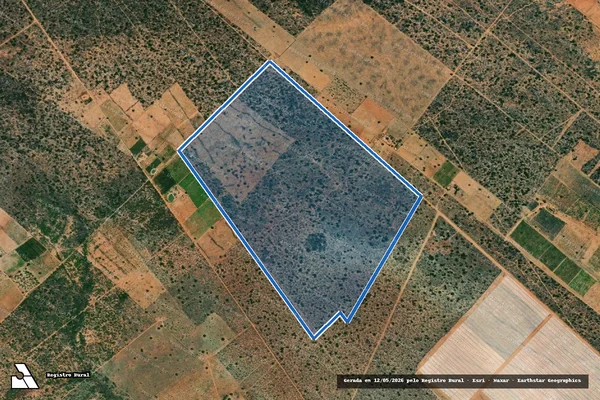 Imagem de satélite de FAZENDA BAIXA FUNDA - GLEBA B ? DESMEMBRADA em Inajá - PE