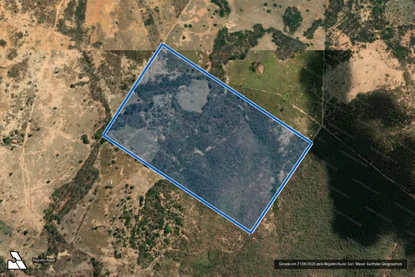 Imagem de satélite de FAZENDA RIACHO ACIMA E CANOAS - GLEBA 18 em Francisco Sá - MG
