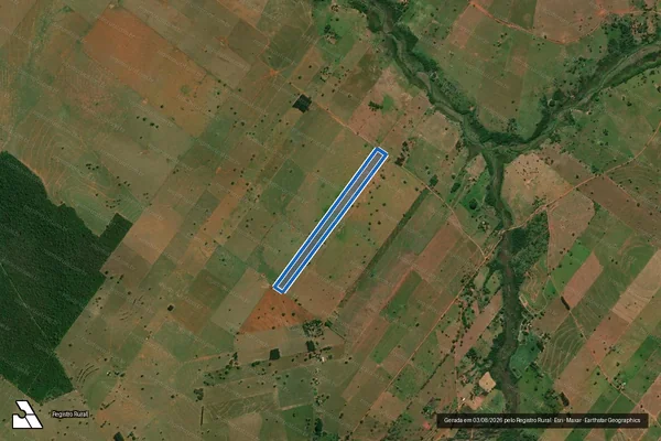 Imagem de satélite de Estância Roda Viva - Gleba B em Caiuá - SP